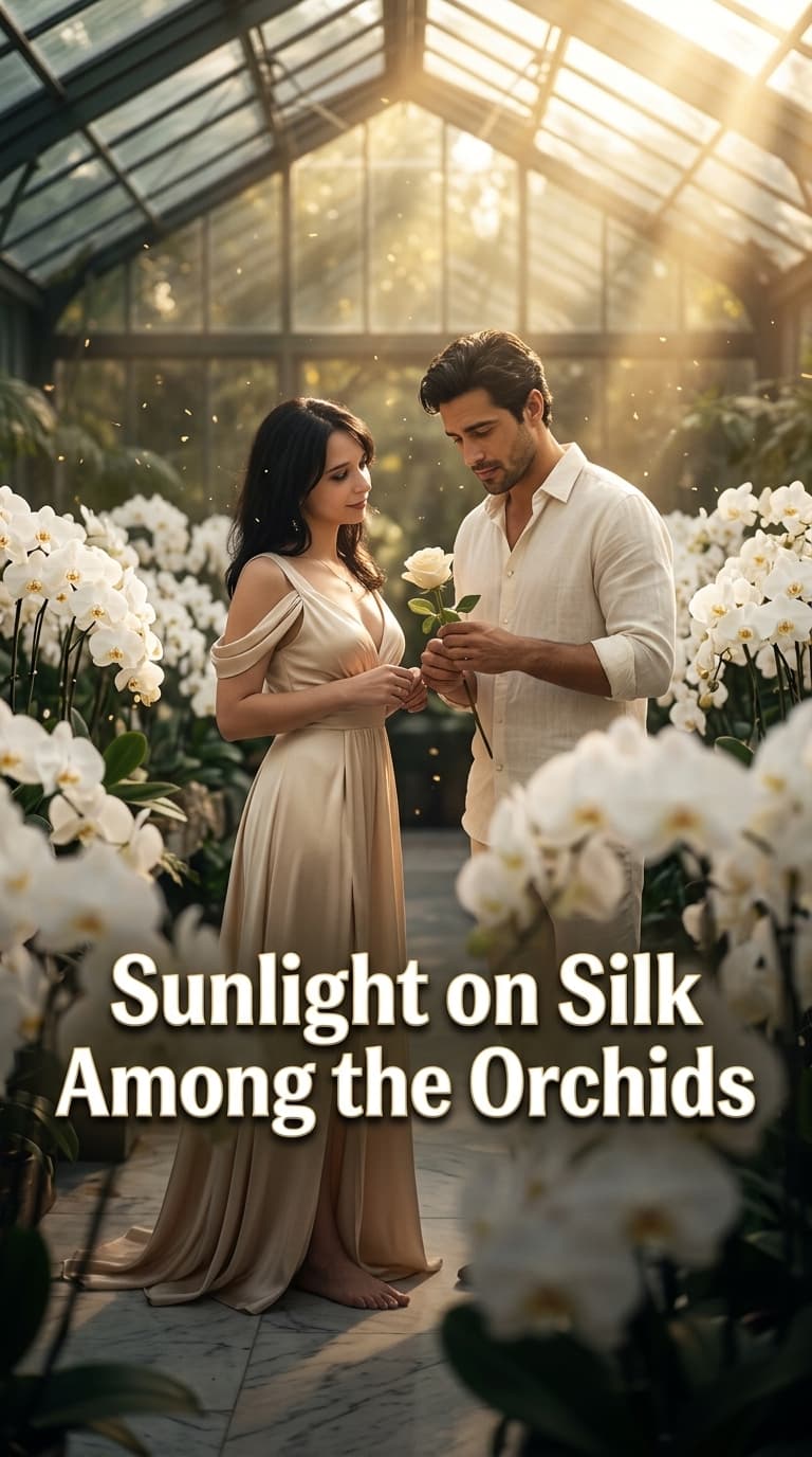 Sunlight on Silk Among the Orchids