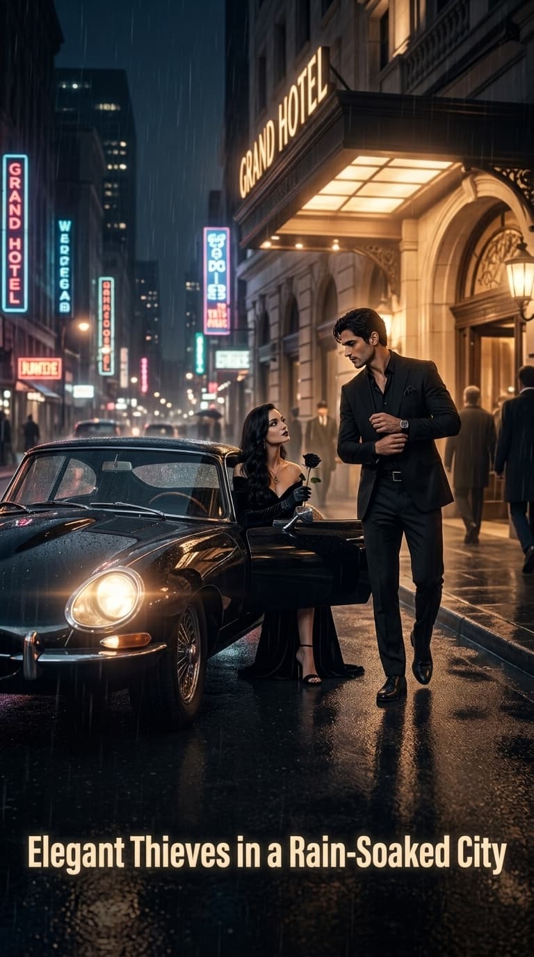 Elegant Thieves in a Rain-Soaked City
