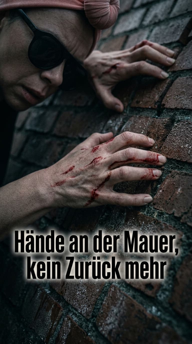 Hände an der Mauer, kein Zurück mehr