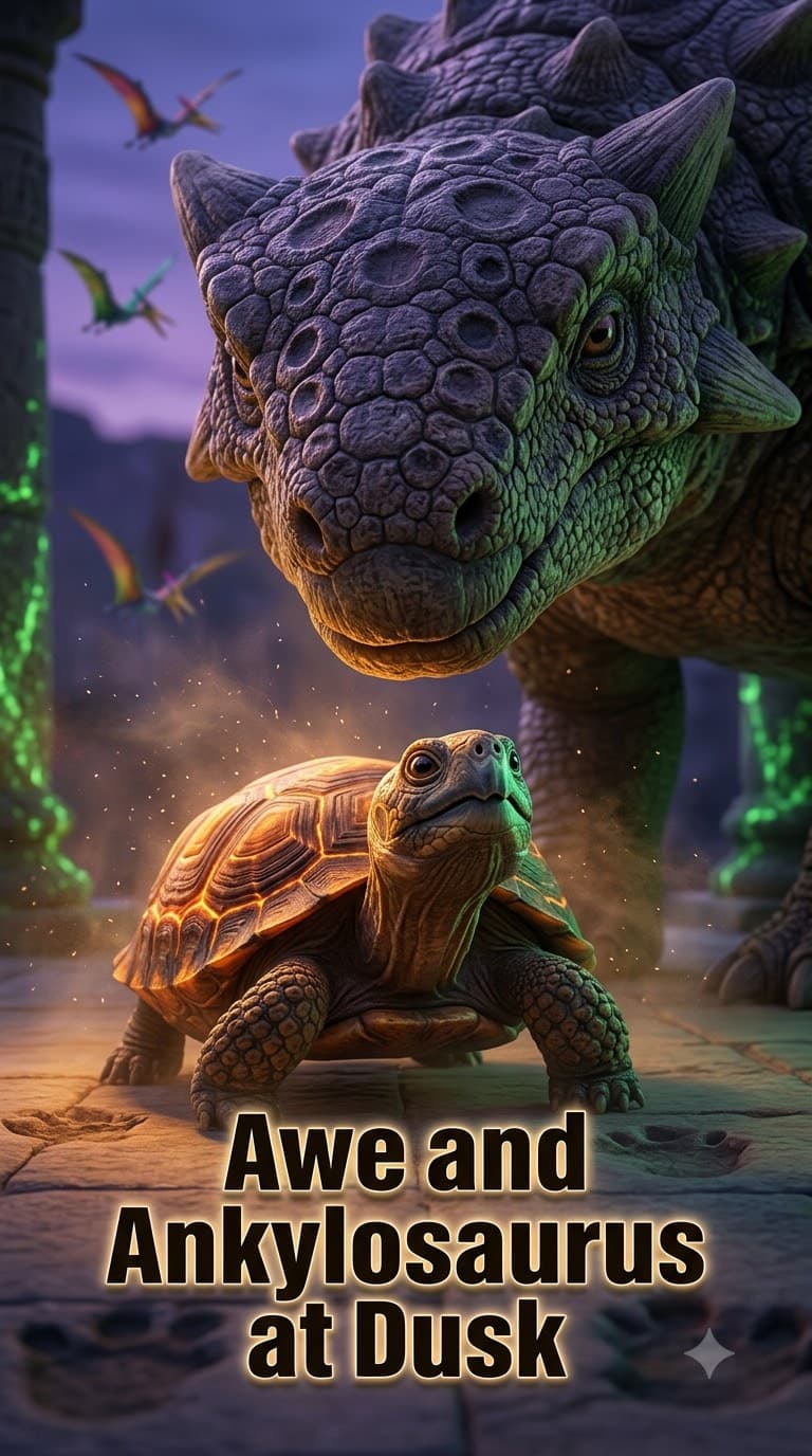 Awe and Ankylosaurus at Dusk