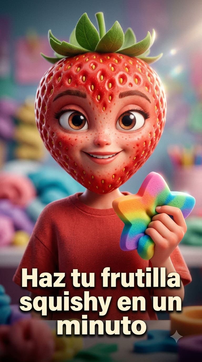 Haz tu frutilla squishy en un minuto