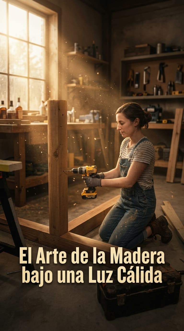 El Arte de la Madera bajo una Luz Cálida