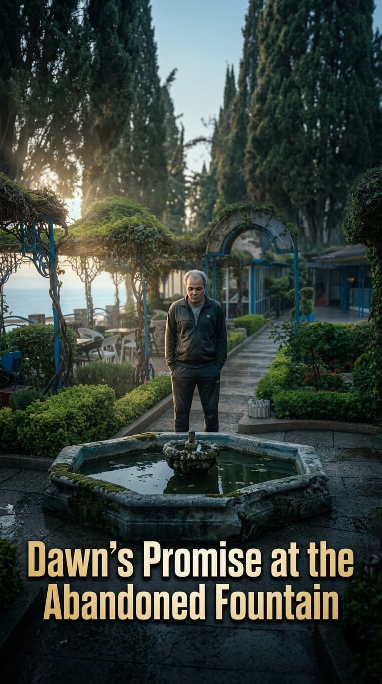 Dawn's Promise at the Abandoned Fountain