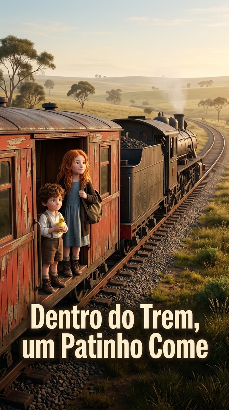 Dentro do Trem, um Patinho Come