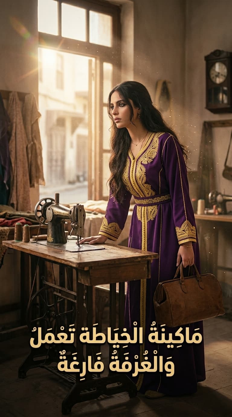 الماكينة الخياطة تشتغل والغرفة فارغة