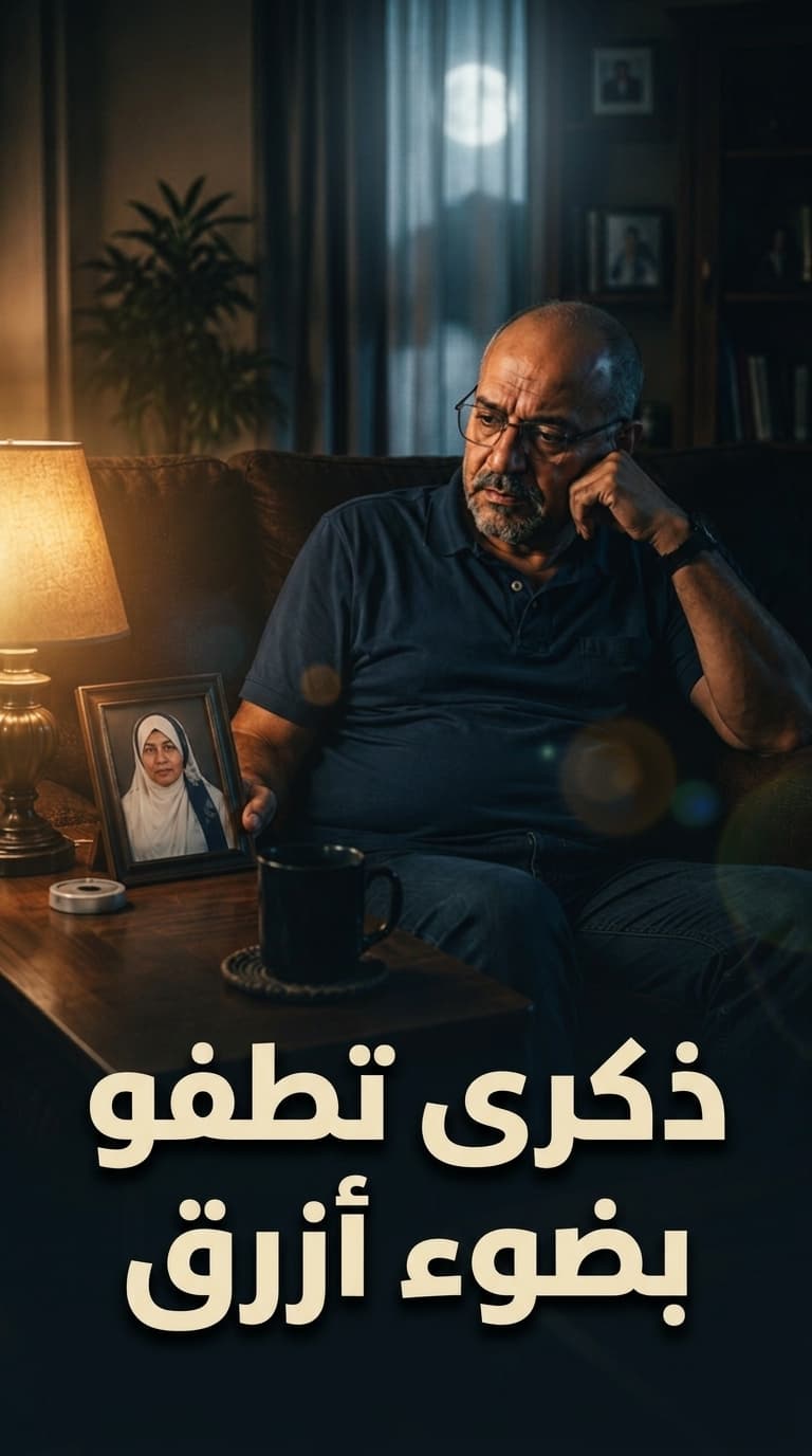 ذكرى تطفو بضوء أزرق