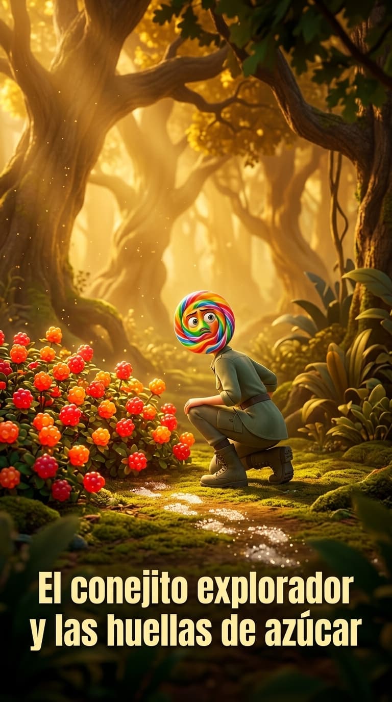 El conejito explorador y las huellas de azúcar