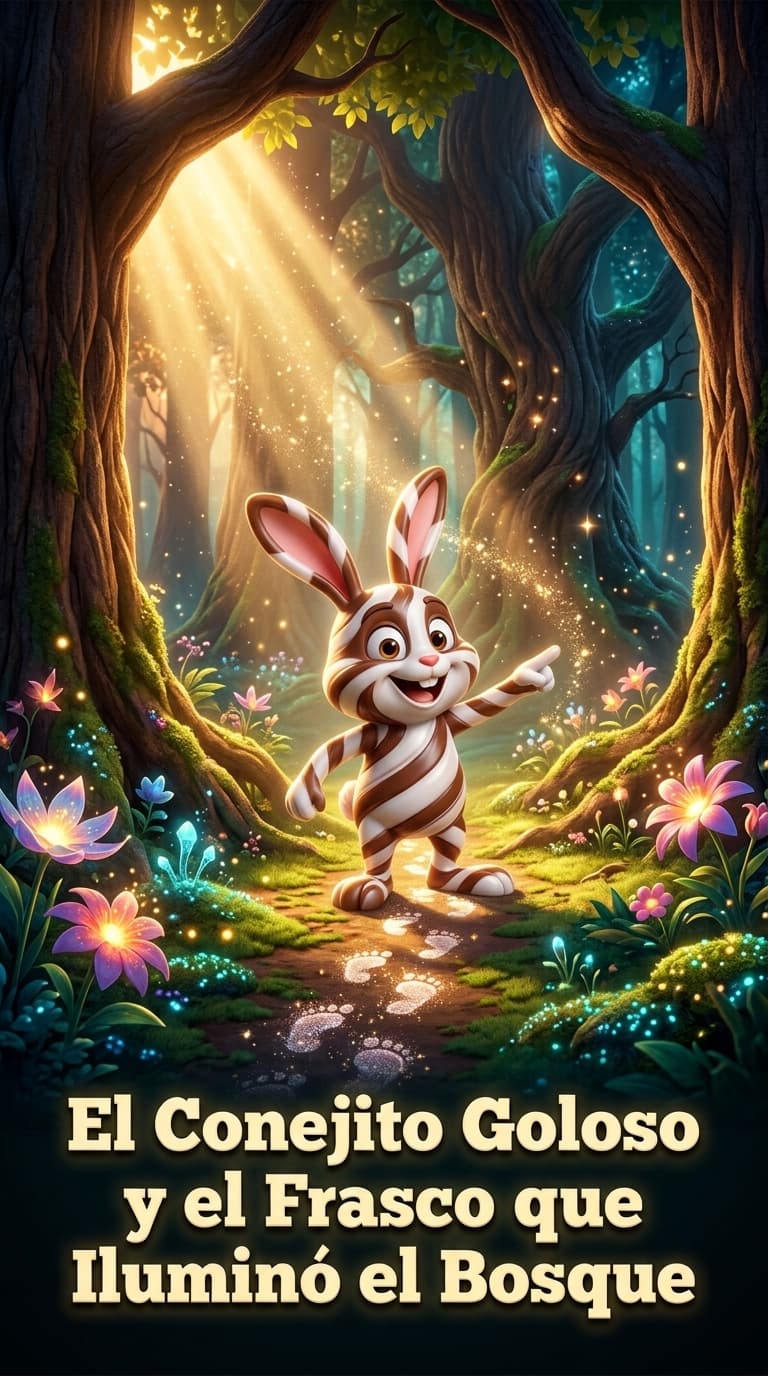 El Conejito Goloso y el Frasco que Iluminó el Bosque