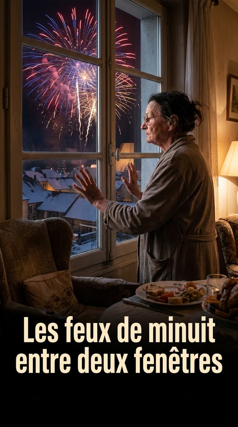 Les feux de minuit entre deux fenêtres