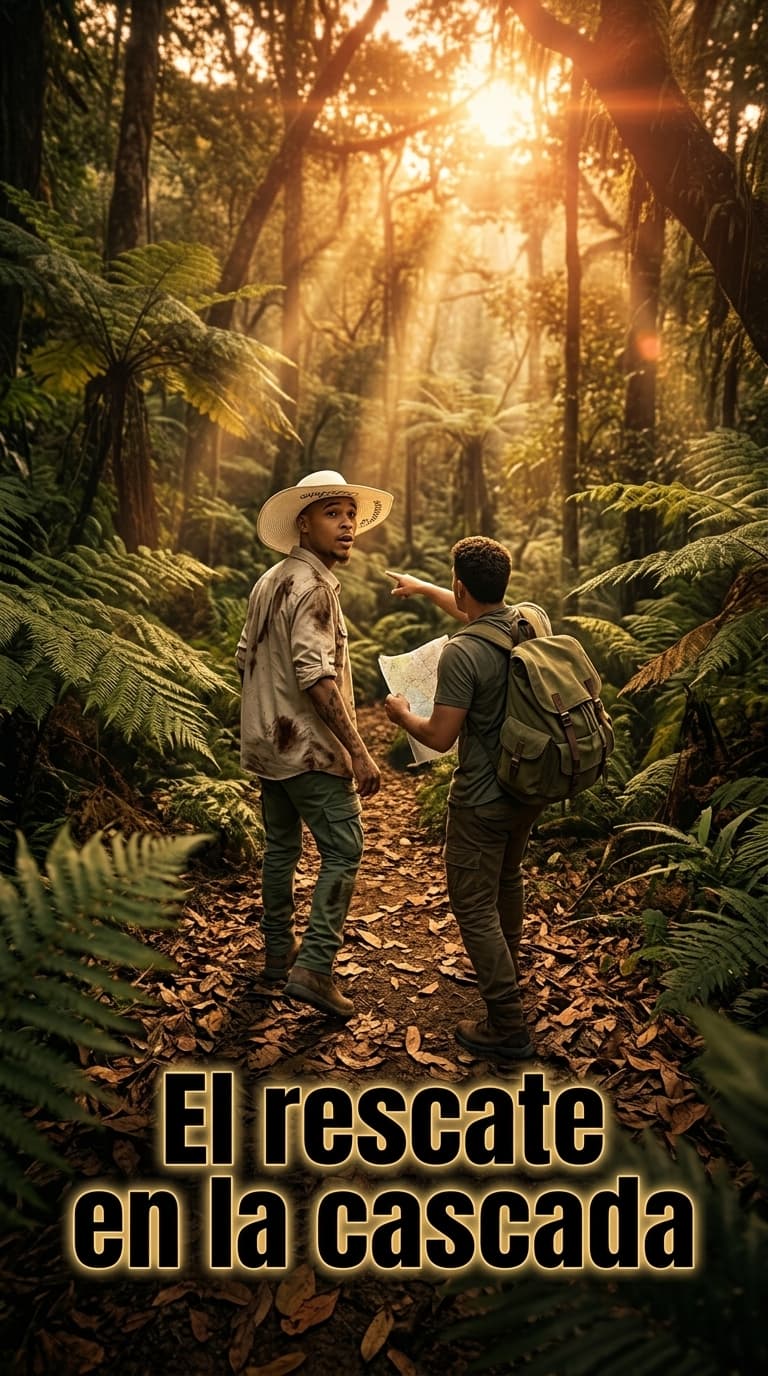 El rescate en la cascada