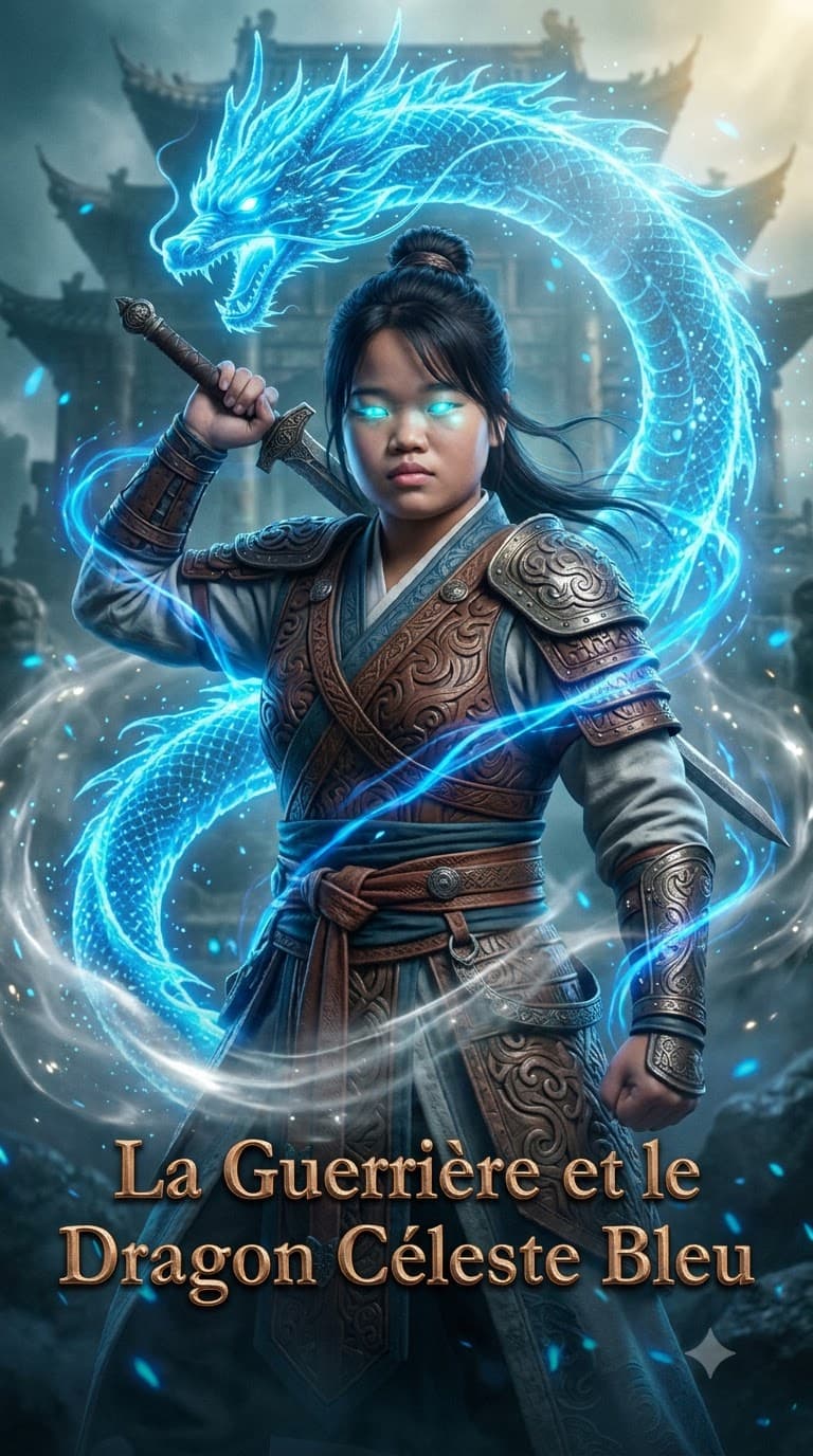 La Guerrière et le Dragon Céleste Bleu