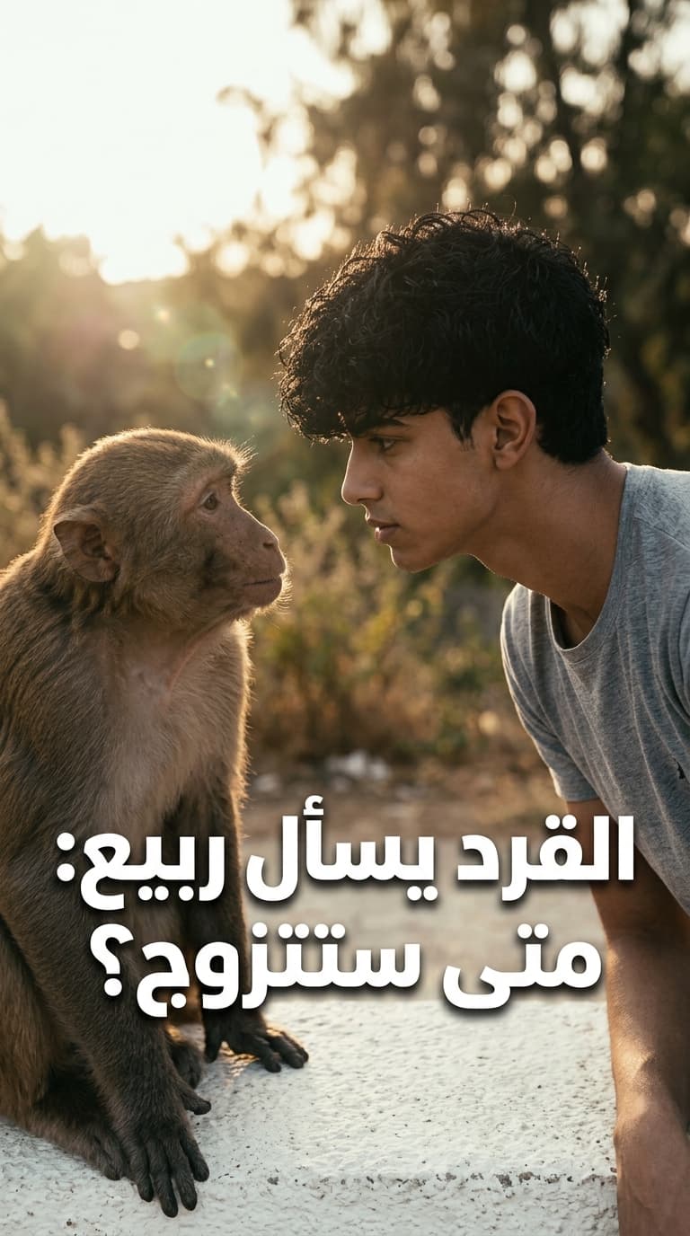 القرد يسأل ربيع: متى ستتزوج؟