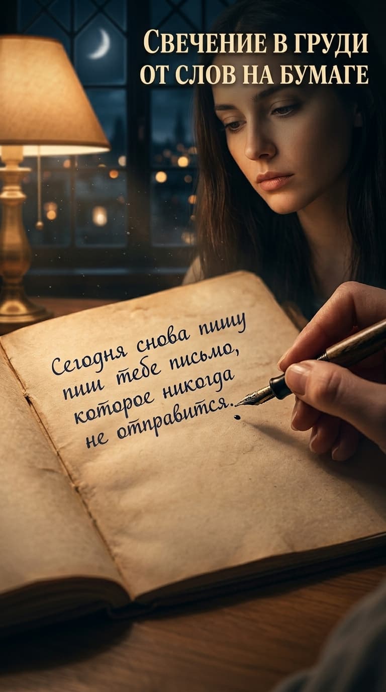 Свечение в груди от слов на бумаге