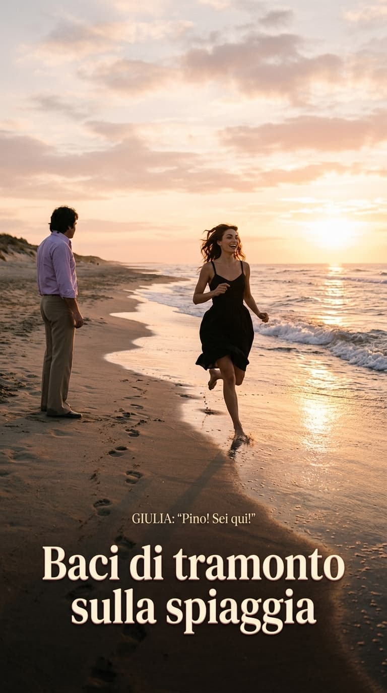 Baci di tramonto sulla spiaggia