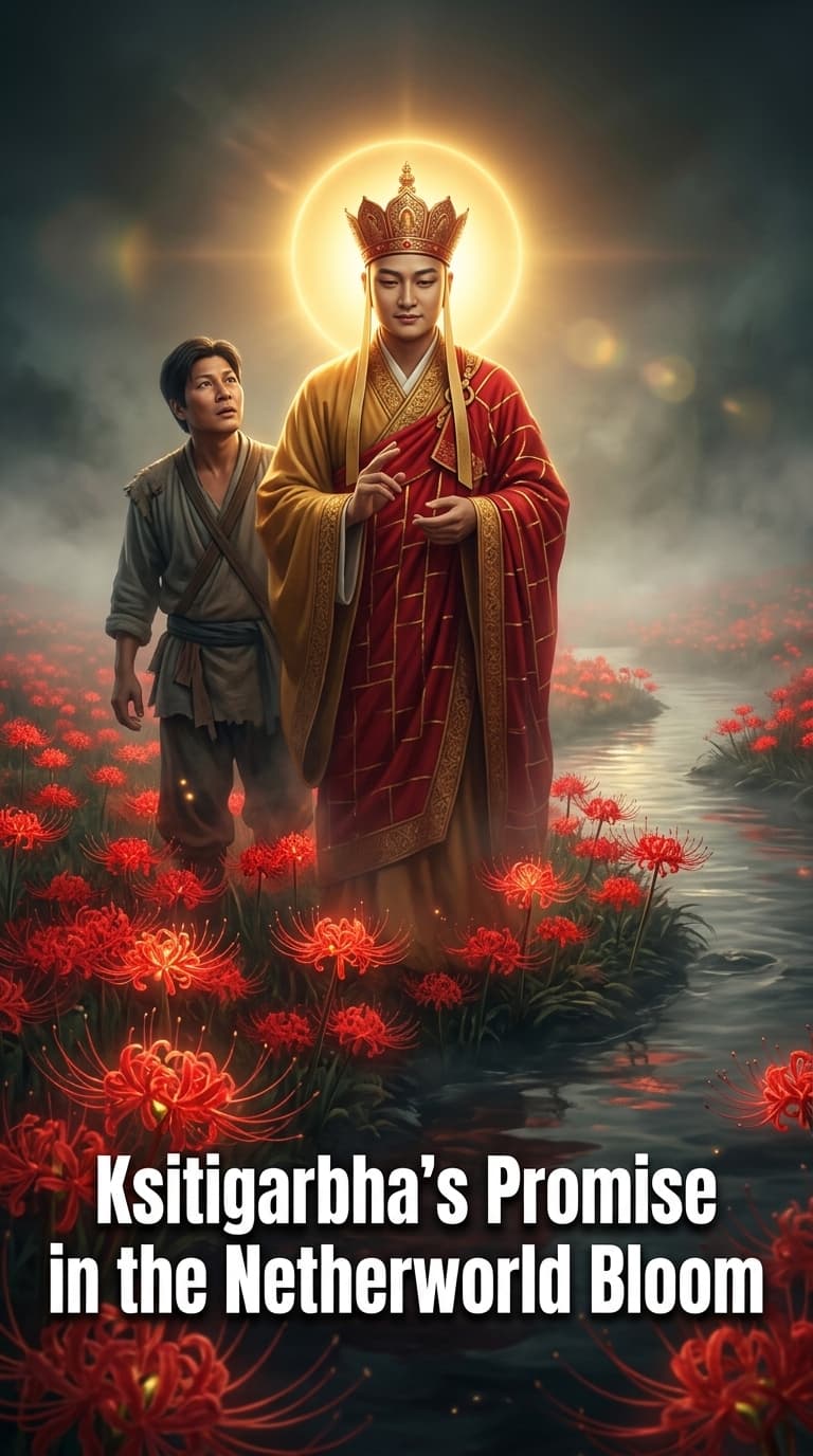 Ksitigarbha's Promise in the Netherworld Bloom