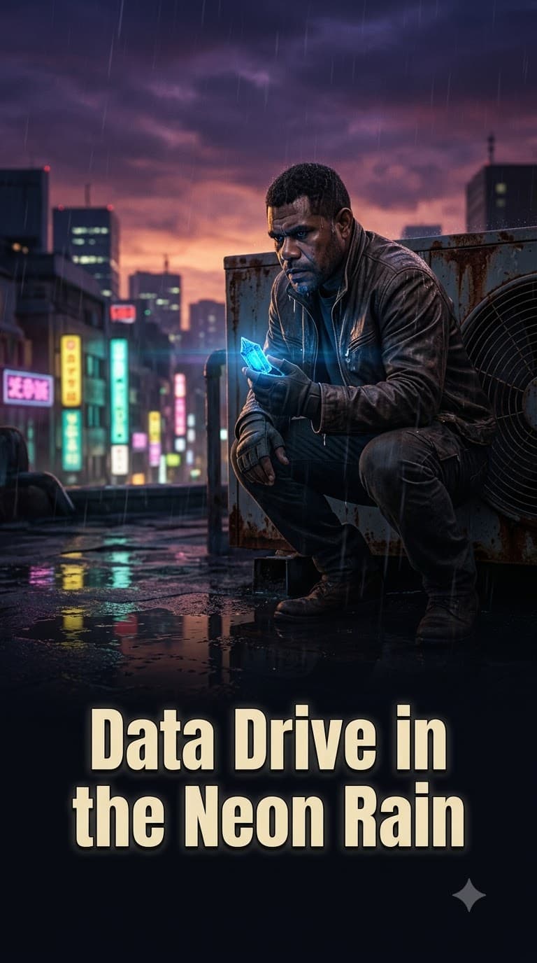 Data Drive in the Neon Rain
