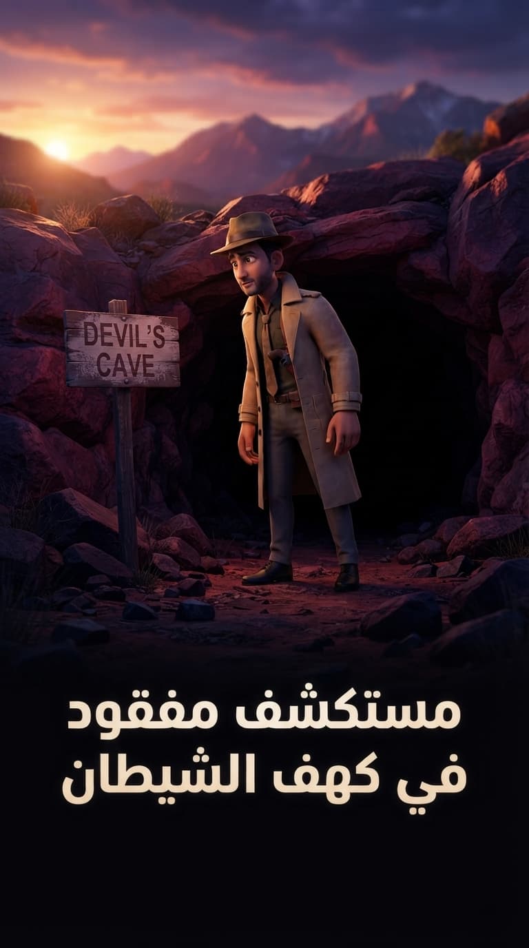 مستكشف مفقود في كهف الشيطان