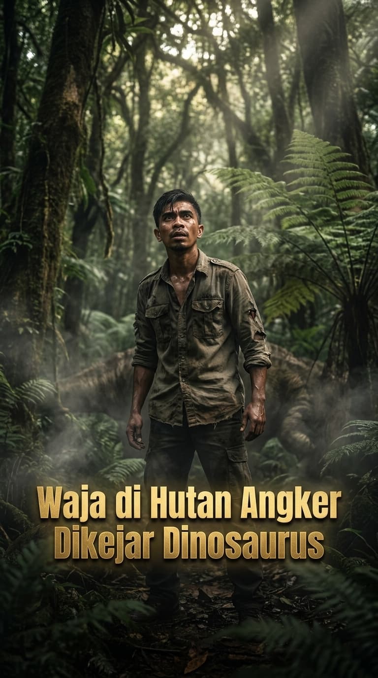 Waja di Hutan Angker Dikejar Dinosaurus