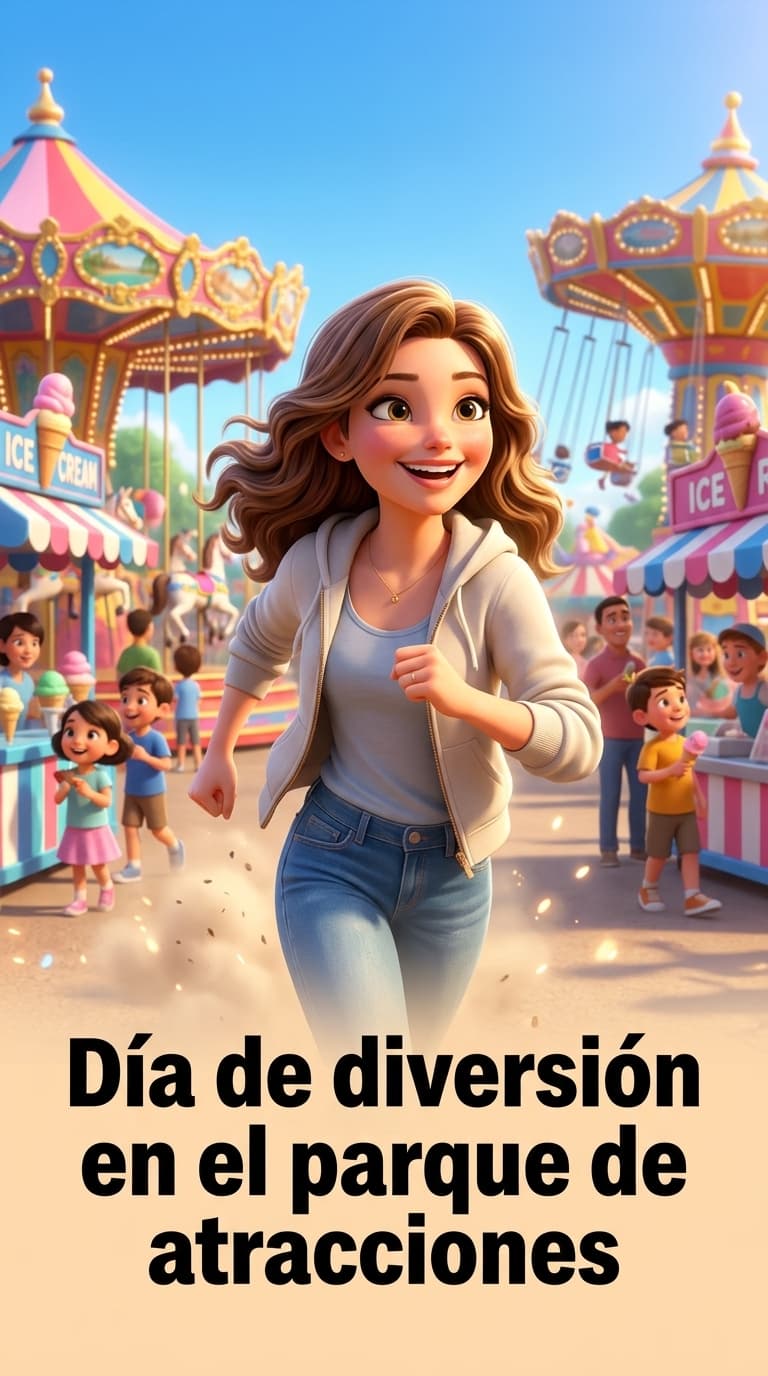 Día de diversión en el parque de atracciones