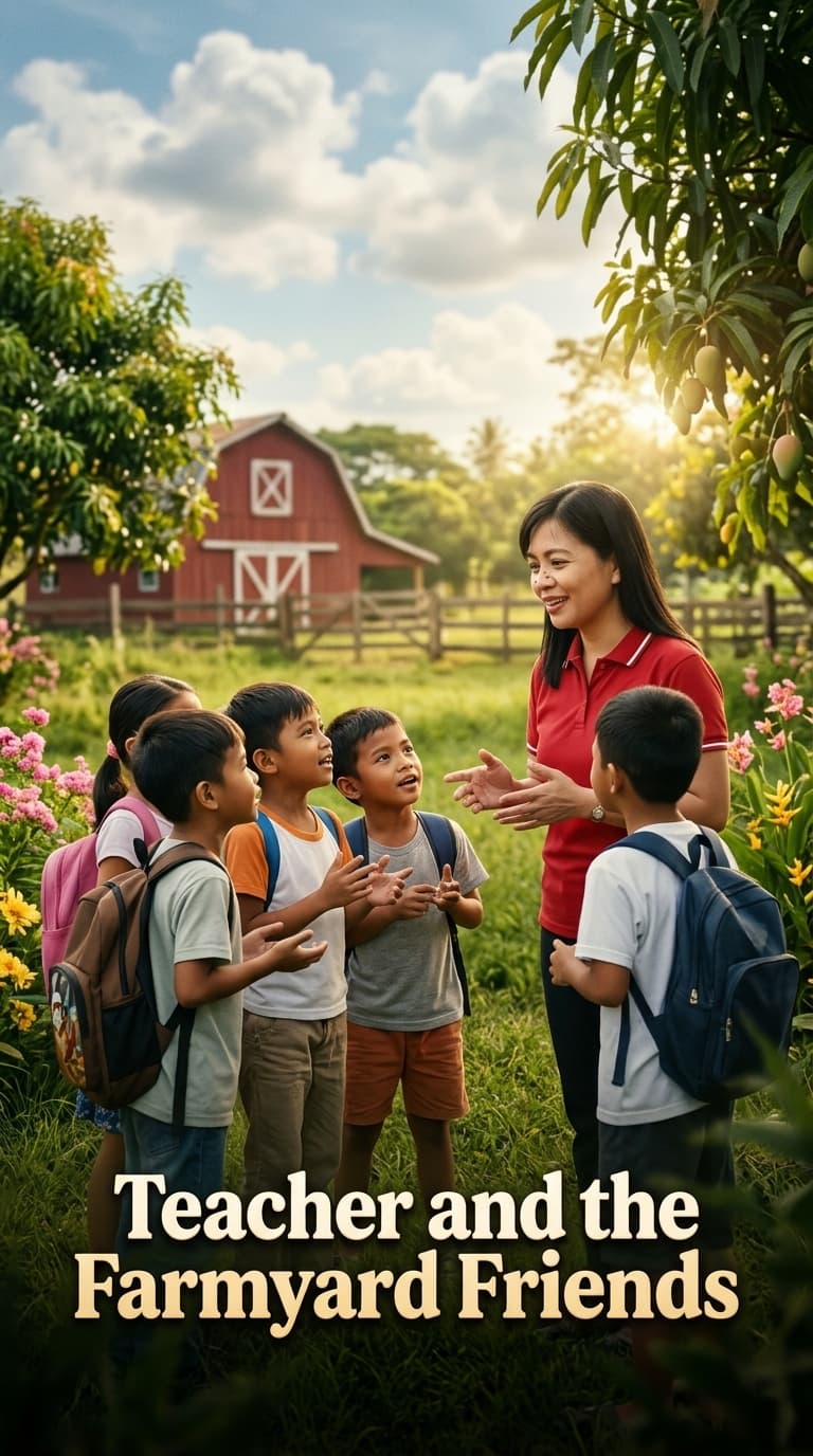 Teacher and the Farmyard Friends