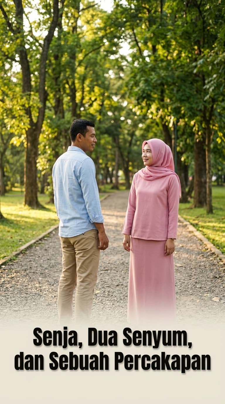 Senja, Dua Senyum, dan Sebuah Percakapan