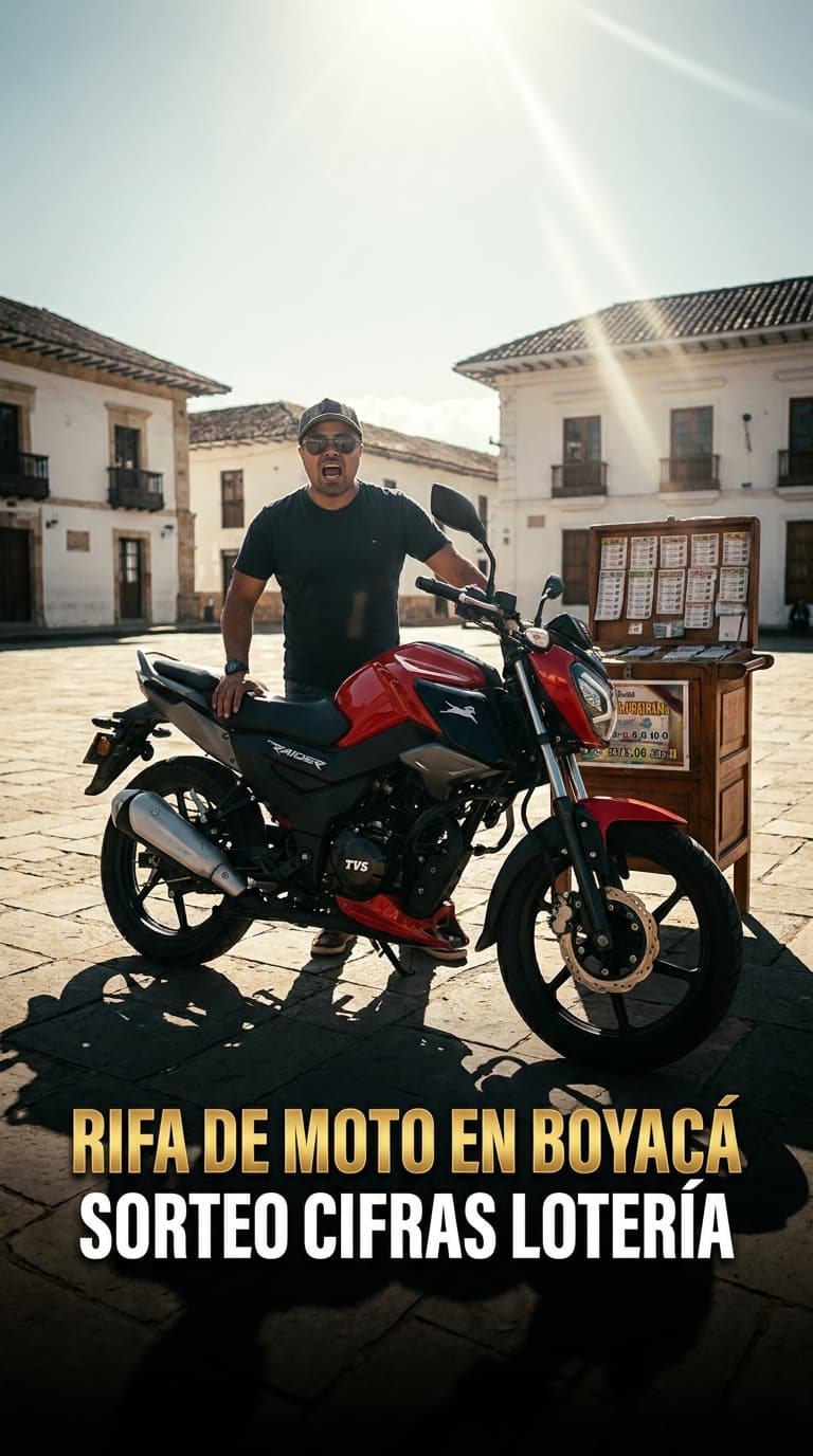 Rifa de Moto en Boyacá Alejandro Sorteo Cifras Lotería