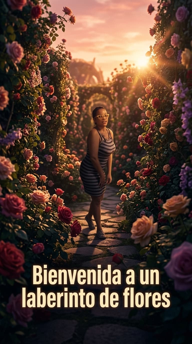 Bienvenida a un laberinto de flores