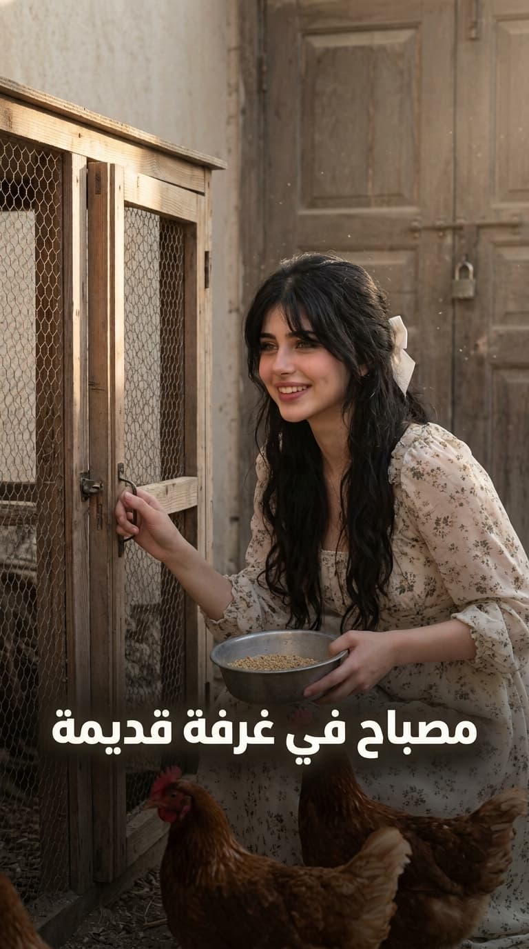 مصباح في غرفة قديمة