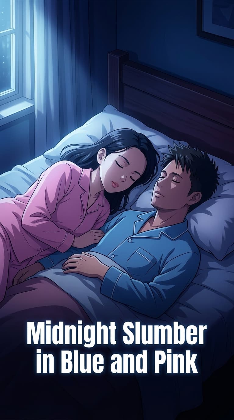 Midnight Slumber in Blue and Pink