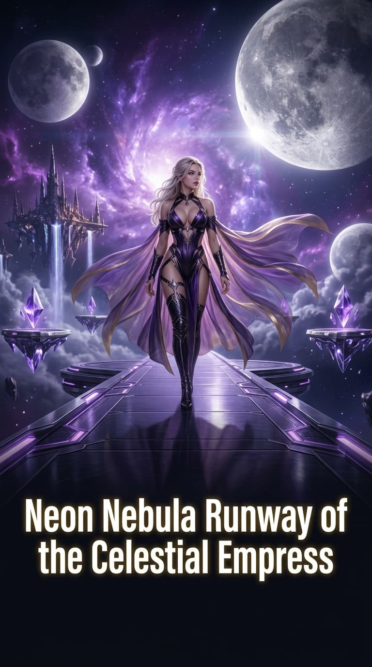 Neon Nebula Runway of the Celestial Empress