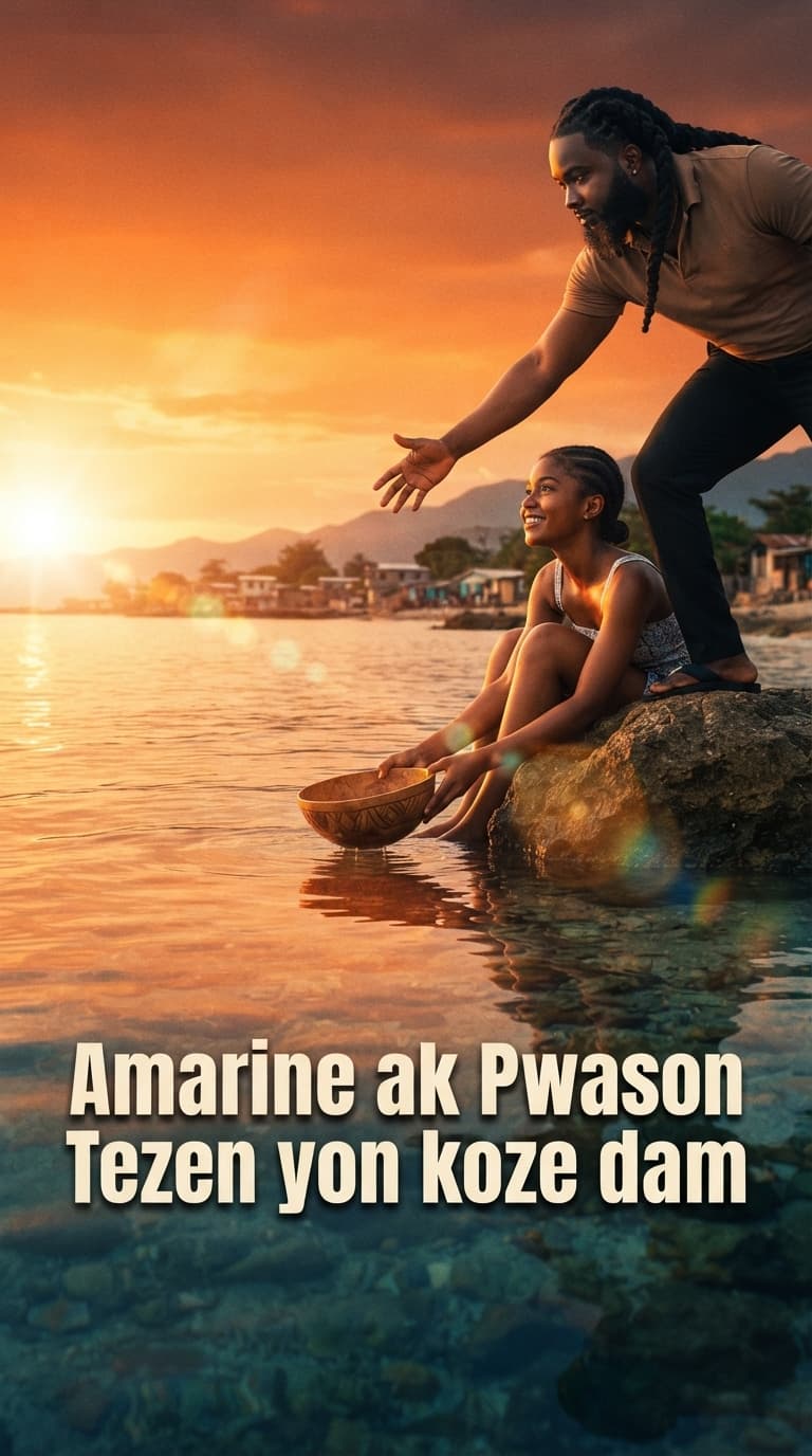 Amarine ak Pwason Tezen yon koze dam
