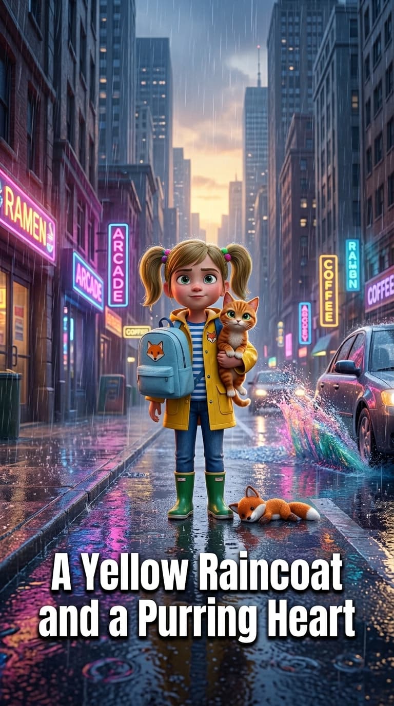 A Yellow Raincoat and a Purring Heart