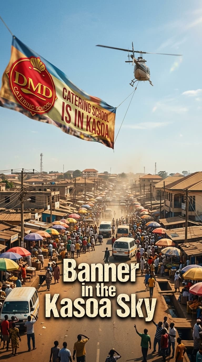 Banner in the Kasoa Sky